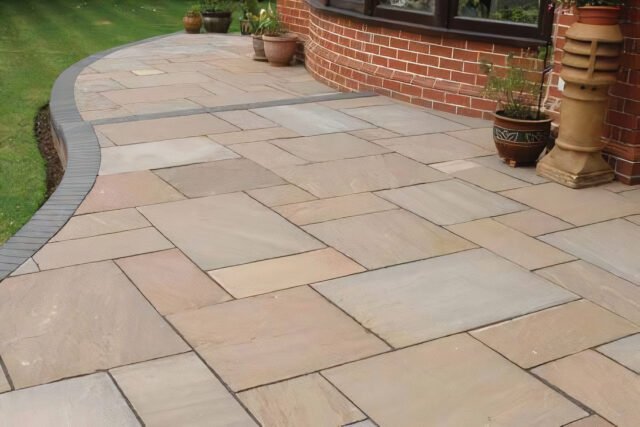 Autumn Brown Indian Sandstone Paving