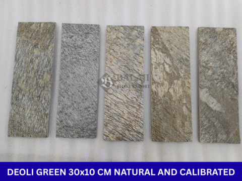 Deoli Green 30x10 cm Natural and Calibrated Tiles