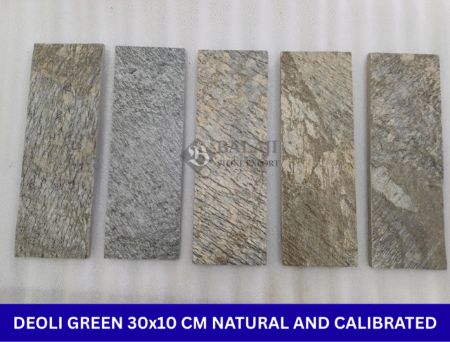 Deoli Green 30x10 cm Natural and Calibrated Tiles