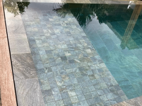 Deoli Green Quartzite Pool Tiles