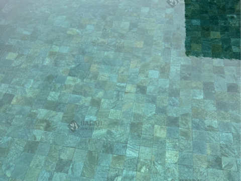 Deoli Green Slate Pool Tiles