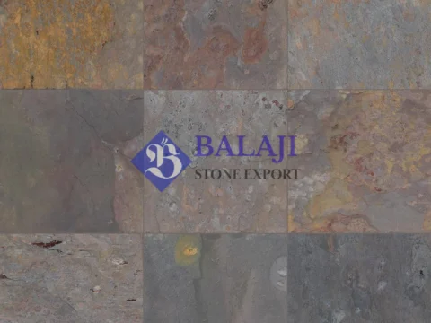 Multi Color Peacock Slate Natural