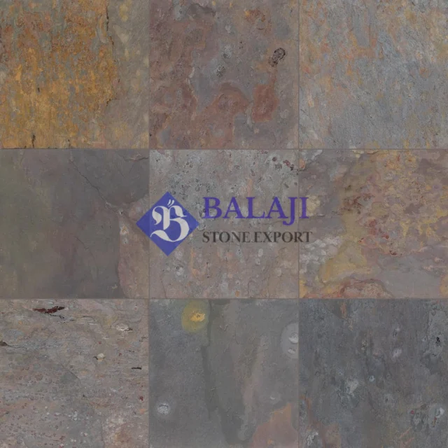Multi Color Peacock Slate Natural