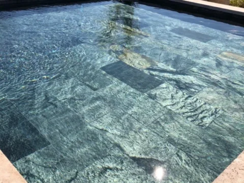 Silver Shine Slate Pool Tiles