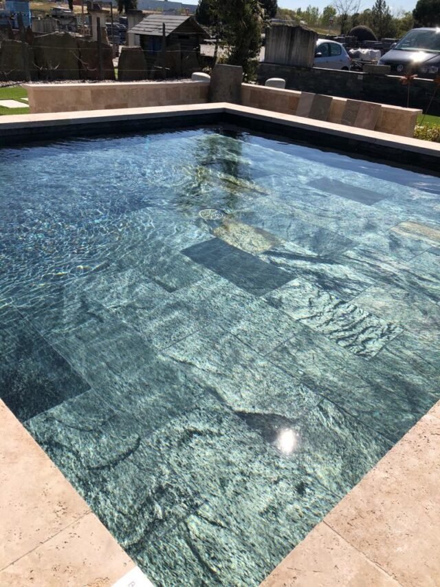 Silver Shine Slate Pool Tiles