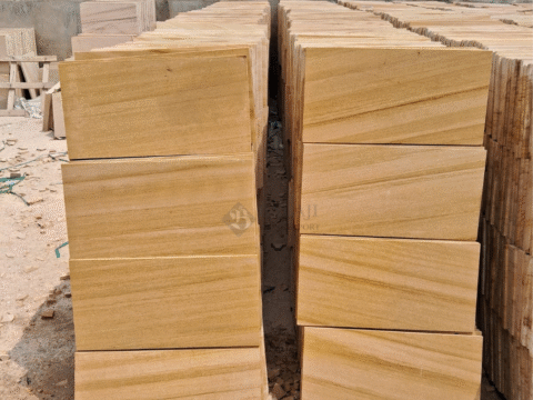 Teakwood Sandstone Sawn Cut