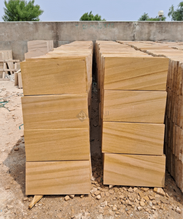 Teakwood Sandstone Sawn Cut